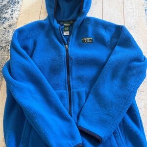 L.L. Bean Kids Royal Blue Full-Zip Hooded Fleece